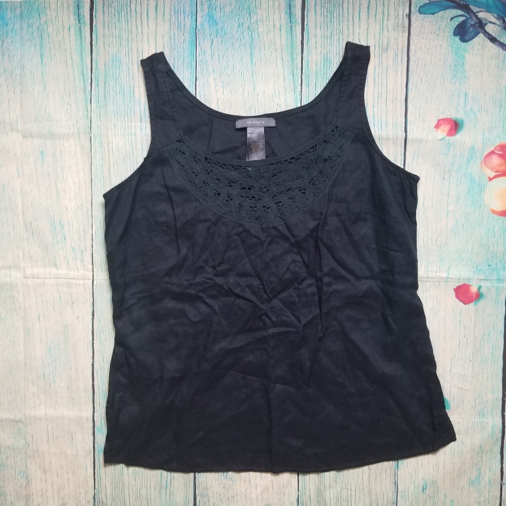 Liz Clairbone linen sleeveless top size 6